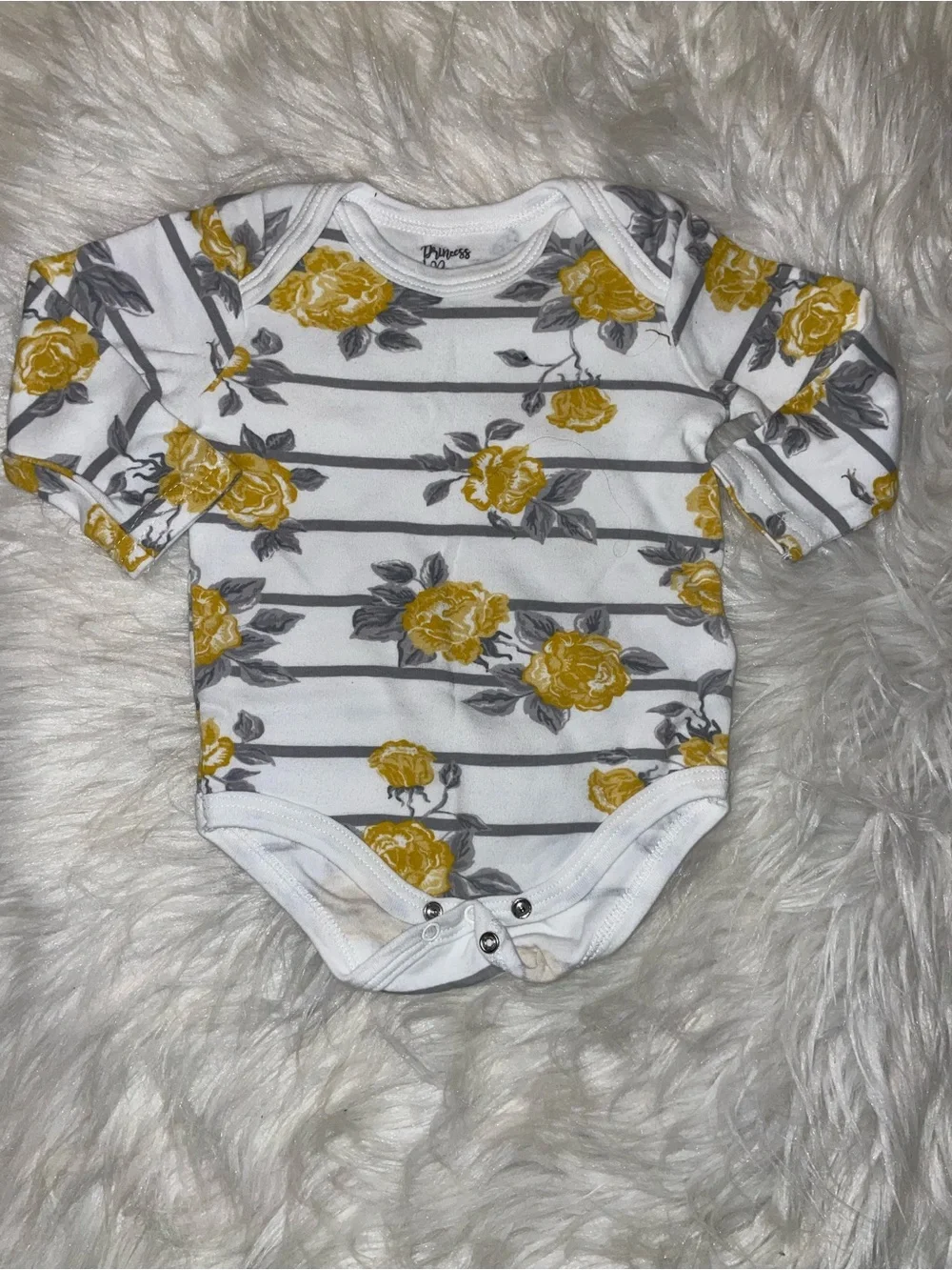 Baby Girls 3-Piece  Set - Mustard Polka Dot, White Floral & Rainbow Print